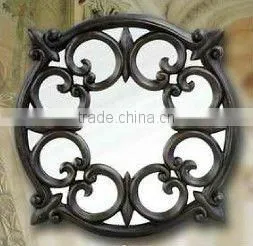 Wooden classical hand carved wall mirror, MOQ:1PCS(B70105)