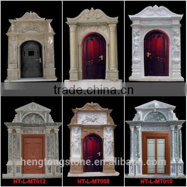 Sunset Red Stone Doorframe with Lady