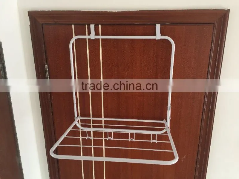 VIVINATURE 5 HOOK CHROME SWIRL OVER THE DOOR DECORATIVE COAT CLOTHES HANGER HOOKS