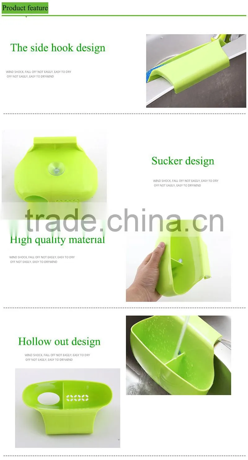Plastic multicolor Creative small kitchen sink scouring pad shelves