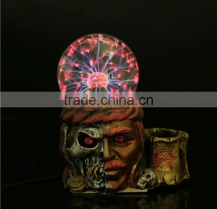 Resin skull magic ball geek gift skull snow globe