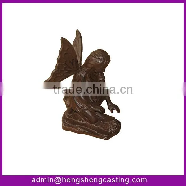 Garden cast iron angel statue for sale