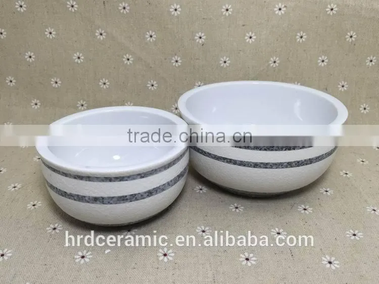 Stocked Personalized high quality ceramic soup bowl with two size