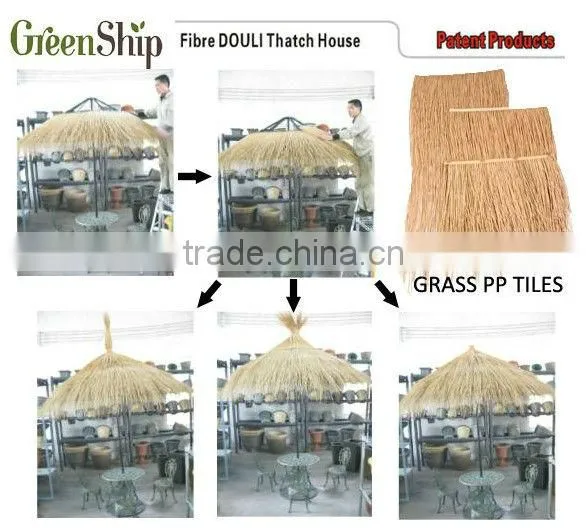 Easy to install Artificial Douli Thatch Roofing Tiles for Garden Decoration