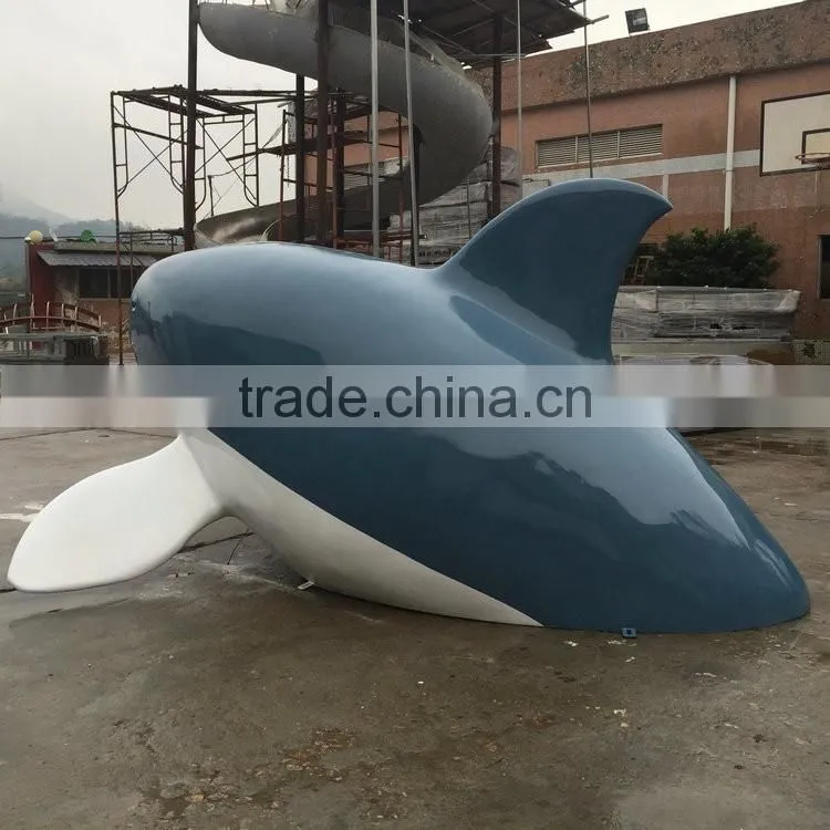 Fiberglass whale statue
