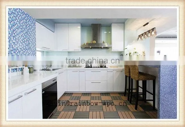 Waterproof wpc DIY floor tiles, non-slip interlocking floor tiles, wpc interlocking plastic base deck