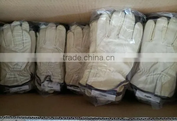 DDSAFETY High Quality Yellow Cow Grain Leather Gloves Driver Gloves