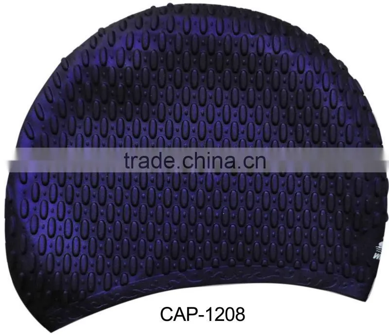 College fashionable silicone novelty swimming cap(CAP-1211)
