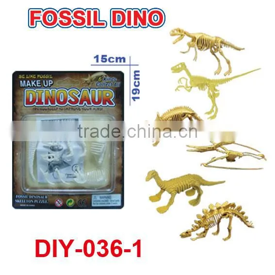 Plastic Barreled Make-up Dinosaur Fossil Toys