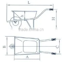 WB4029 Plastic tray Wheelbarrow