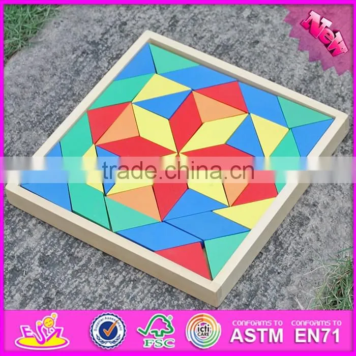 2016 new design educational bloccks toy wooden kids puzzles W14A182