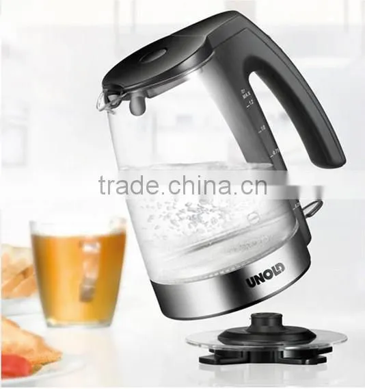 FACTORY SALE , STOCK 2000PCS ONLY 6USD/PC good quality and competitive price clear glass electric kettle with color changing