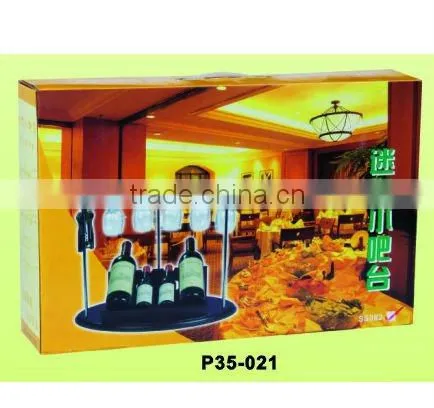 High quality wine bottle opener gift set with wooden box