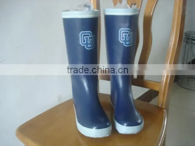 patterned rubber rain boots flat sole outdoor rain boots