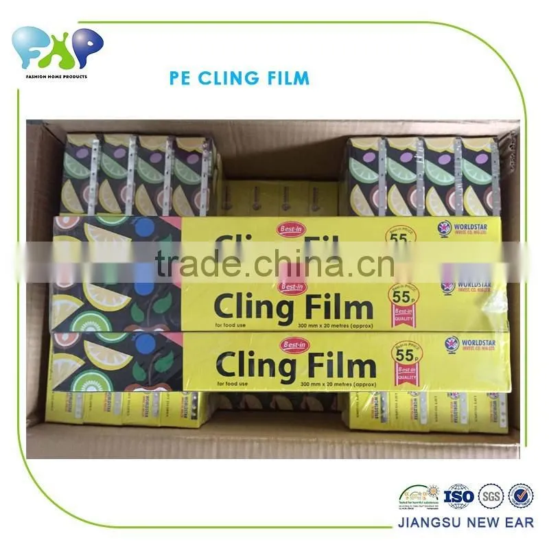 Best fresh pvc food grade stretch wrap film PE transparent soft cling film