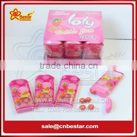 Jelly Bubble Gum Ball With Sour Powder