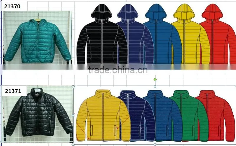 21370-21371 Boy's 50D shiny quilted jacket