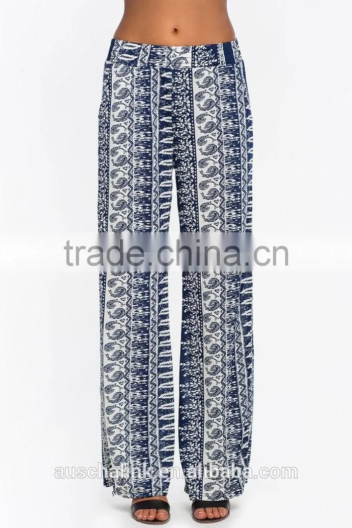 best selling ladies wide leg casual boho pants OEM service