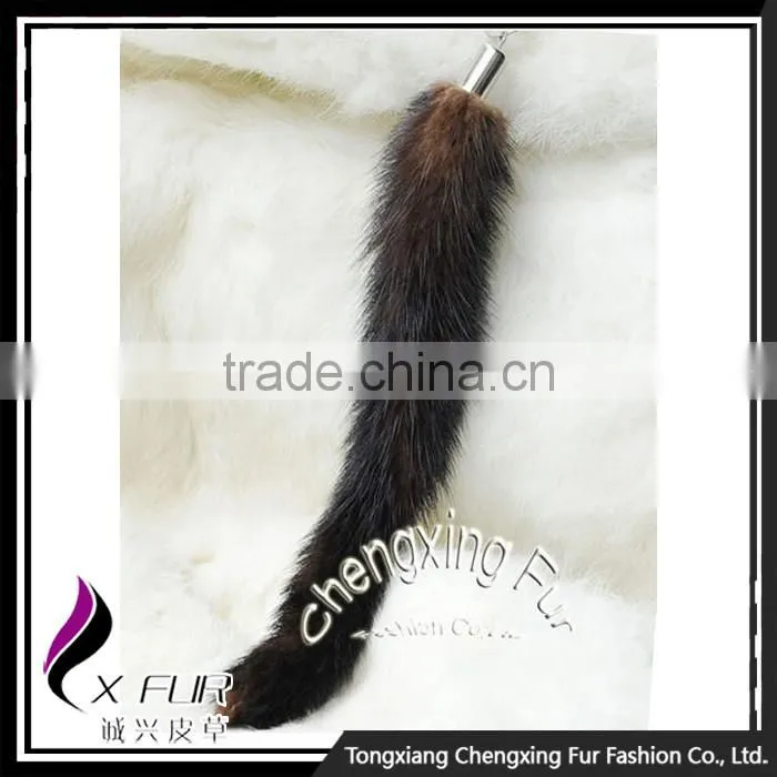 CX-R-35B Handmade Promotional Custom Creative Keychain/Genuine Mink Tail Key Chain