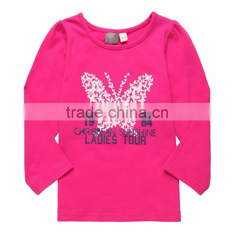 Long sleeves top fashion girl t shirt