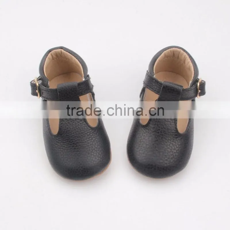 T-bar baby leather mary jane baby shoes