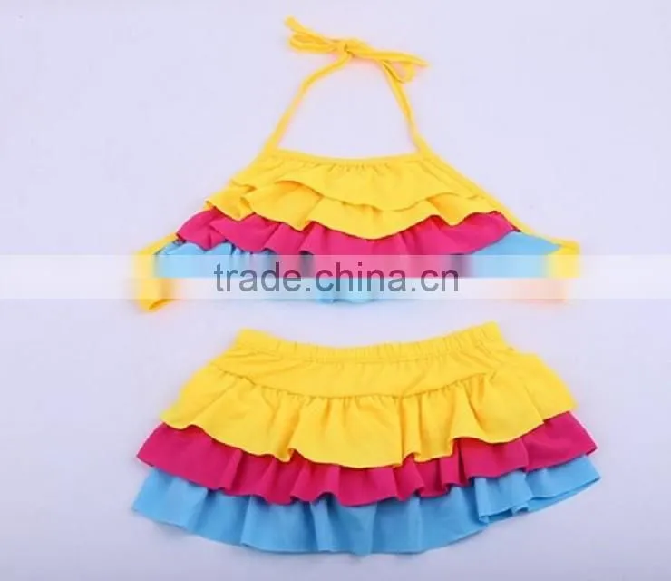 Fashion Sweet Two Piece Kids Bikini Swimwear muslim swimwear fashion swimwear
