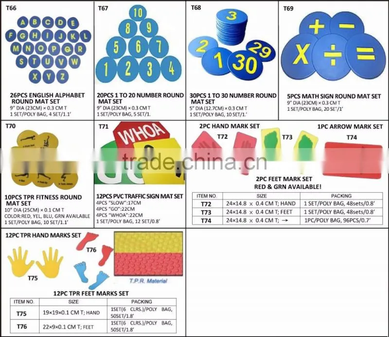 9 pcs EVA Foam Zoo Puzzle Mat For Kids