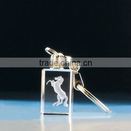 new design promotional blue stone Crystal Keychain