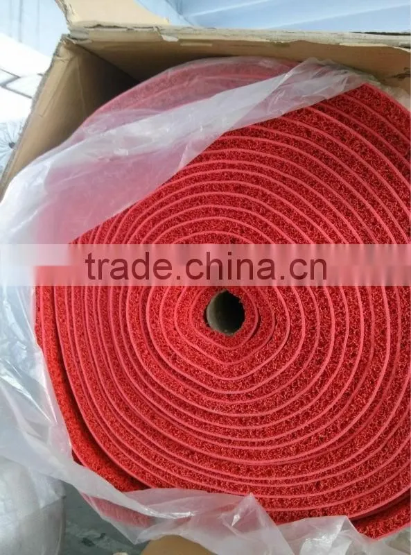 Small MOQ Low price Anti slip PVC coil foot Mat/carpet