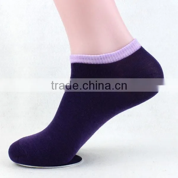 solid color cheap cotton boat men socks
