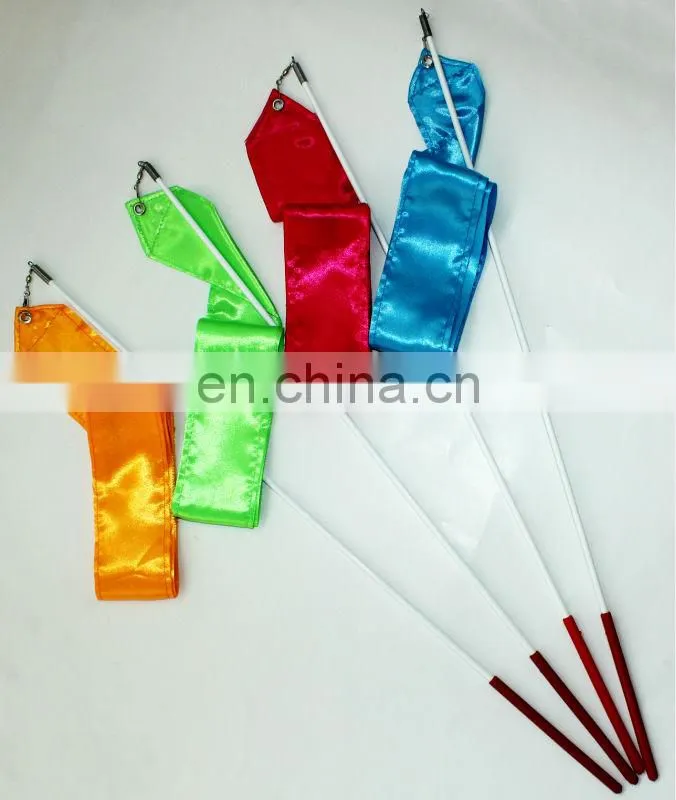 Cheap Colourful rhythmic gymnastics ribbons,dance ribbons