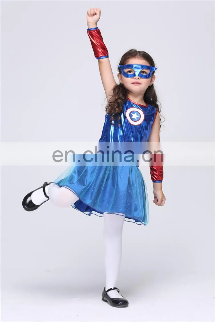 wholesale girl fancy party Captain America costume FGCC-0149