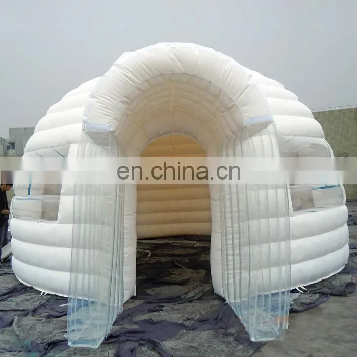 Transparent outdoor camping double layer bubble dome tent