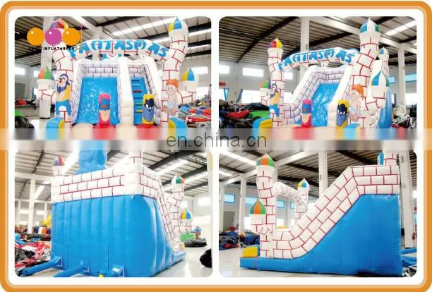 AOQI amusemnt water park castle children slide with free EN14960 certificate