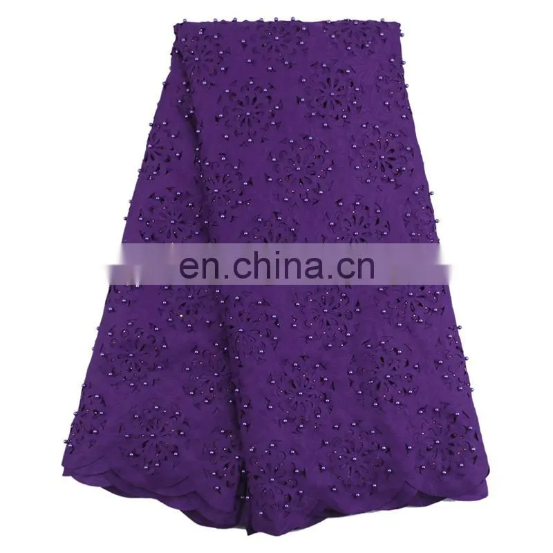 High quality 100% cotton polish lace fabric African embroidery lace fabric No.LP41200129
