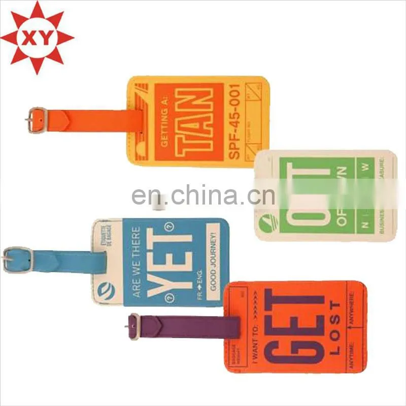 Hot sale making leathe rdesign luggage tags wholesale