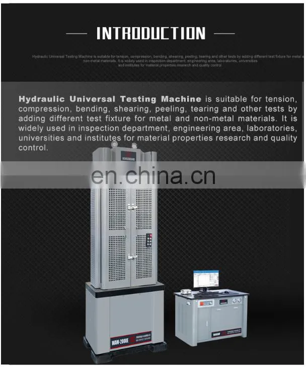 China supplier mechanical universal testing equipment for metal steel materials