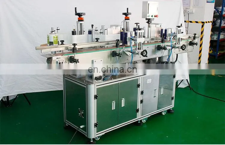 Vinegar Two Sticker Used Bottle Labeling Machine / Cocktail Bottle Neck And Bottom Labler