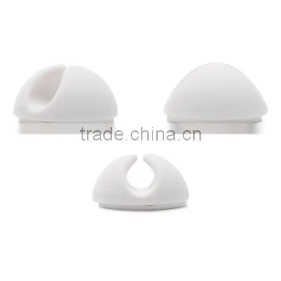 China Manufacturer Sale Cable Clamps Cute Cable Winder Earphone Silicone Cable Holder Clip