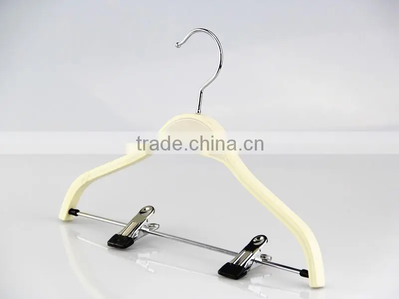 IMY-180 creamy white baby wooden hangers for wholesale baby hanger