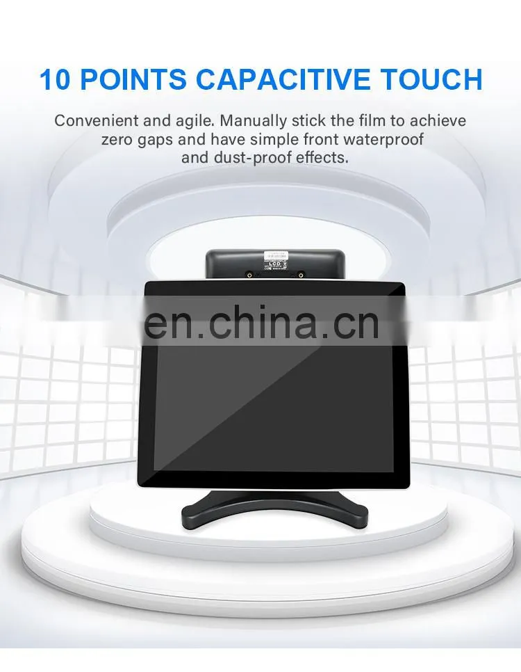 15'' Touch Screen all in one POS system Wifi/Dual Screen Cash Register/Built-in 8inch Customer Display Cashier POS Machine