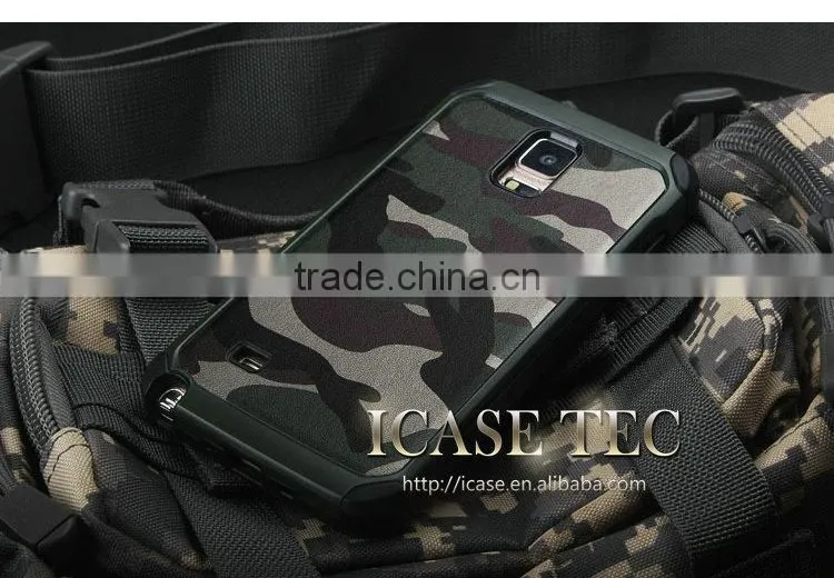 2015 New Arrival Camouflage Case for Samsung Galaxy Note 4, for Samsung Note 4 Back Cover, for Galaxy Note 4 Real Leather Case
