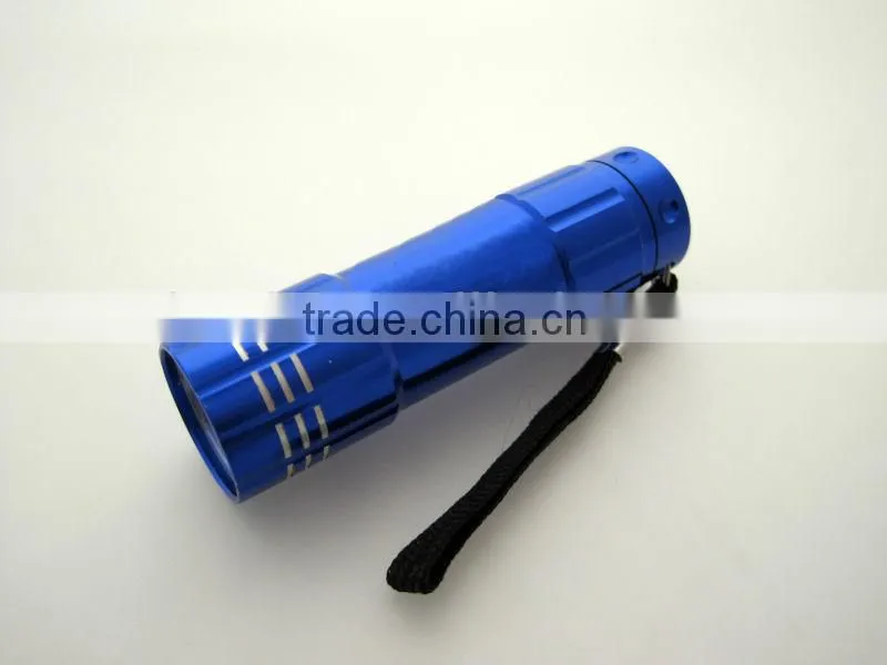 9led aluminium pocket mini flashlight torch