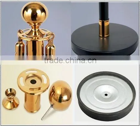 Metal Queue Barriers with rope for shopping mall and hotels
