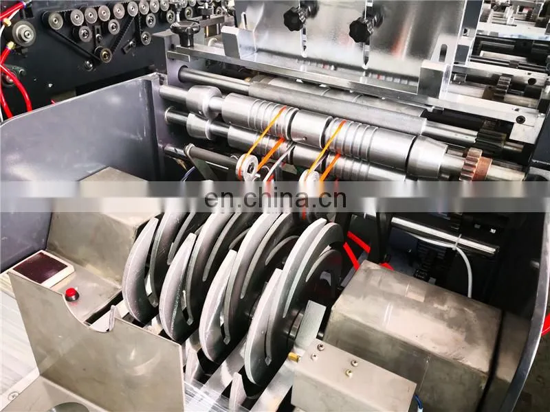 ZF80 Automatic Zigzag Eyeglass Paper Envelope Folding and Gluing Machine, M fold Lens Bag Pasting Making Machine