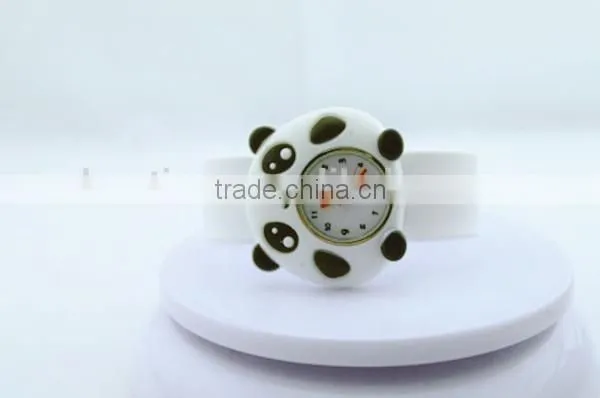 cute panda silicone slap watch for kids