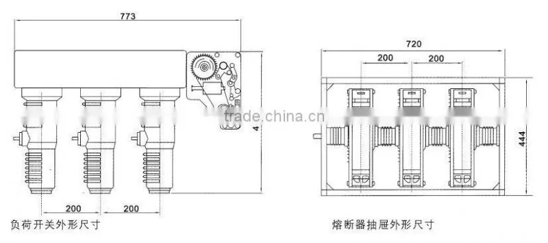 FZRN58-12 Miniature Vacuum Load Switch With Fuse