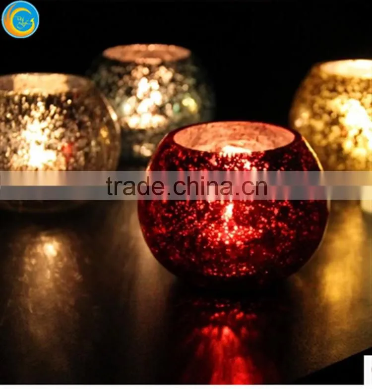 coins bowl glass candle holder for wedding ddecoration for home decor