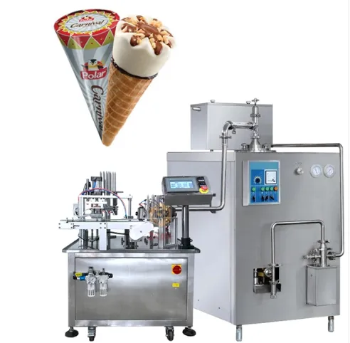 Linear 7000-9000cups/H Ice Cream Cup & Cone Filling Machine