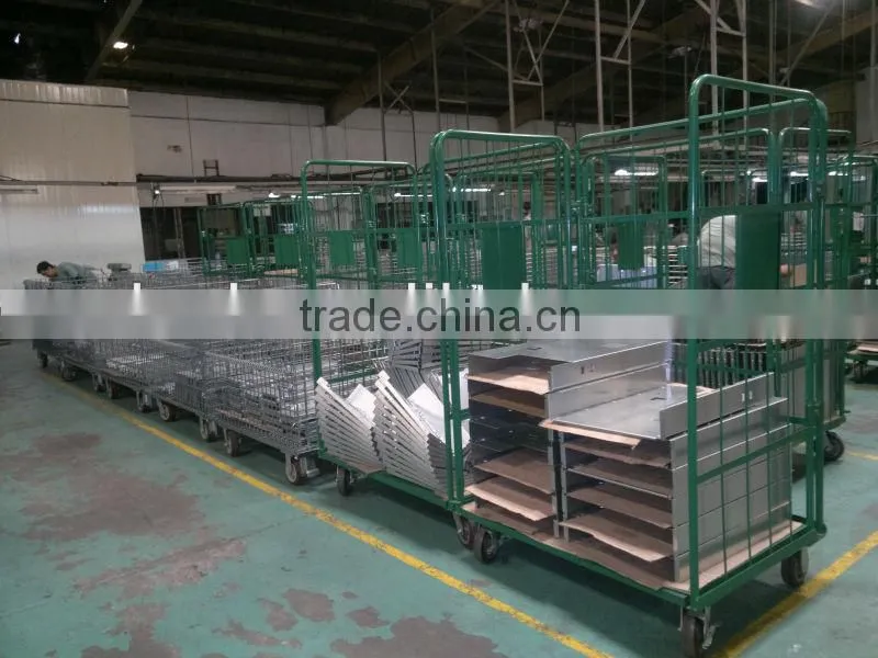 Logistics warehouse steel nestable roll container